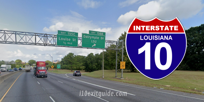 960x480-i-10-baton-rouge-louisiana-exit-155 Baton Rouge, Louisiana I-10 Traffic | I-10 Exit Guide