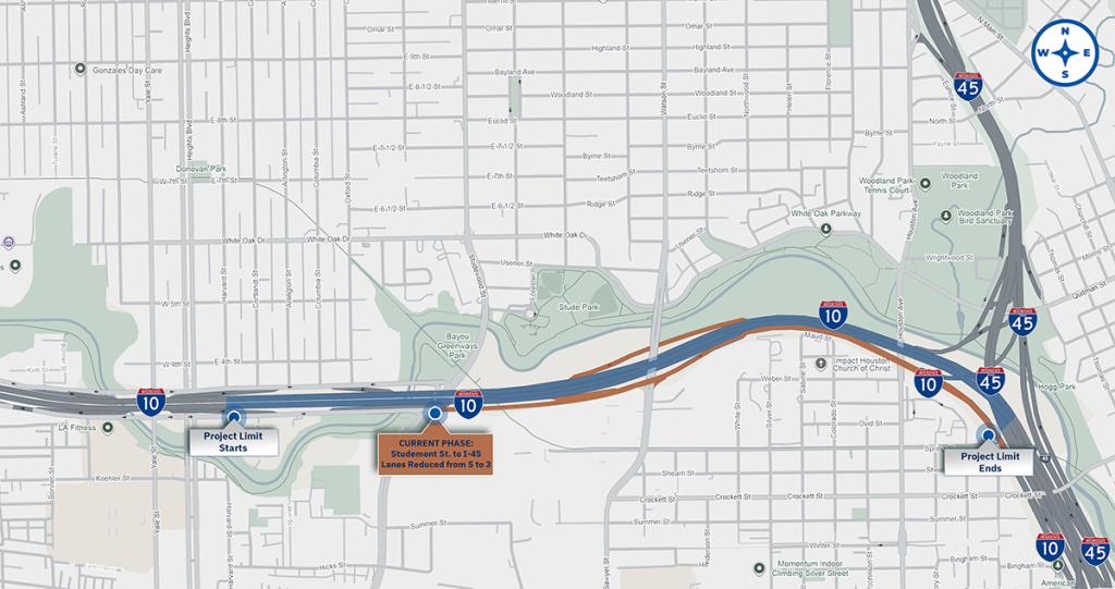 I-10 White Oak Bayou Project | I-10 Exit Guide
