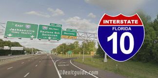 Multiple I-10 Ramp Closures, Detours Thru September 18 in Jacksonville Florida I-10 Traffic | Florida I-10 Construction | I-10 Exit Guide