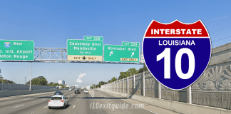 I-10 Ramp from Bonnabel Boulevard in Metairie to be Closed October 18 Louisiana I-10 Traffic | I-10 Construction | I-10 Exit Guide